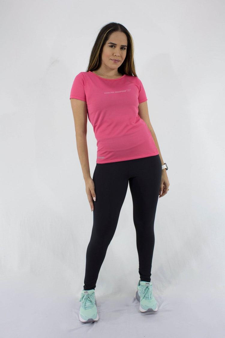 Tecido AeroDry Waw com microfuros – ideal para camisetas esportivas femininas, leve e respirável, 100% poliéster
